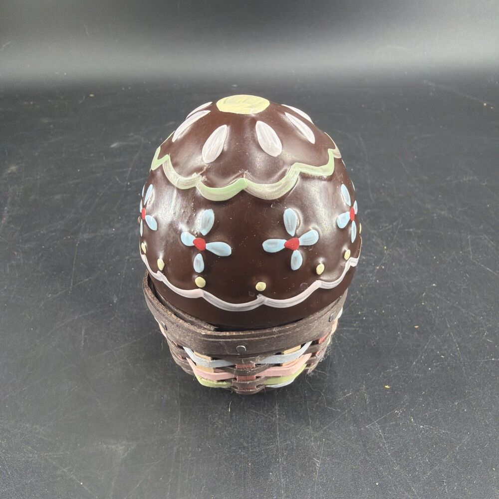 Longaberger Collectors Club Mini Sweet Chocolate Easter Egg 2012 2459 Ceramic